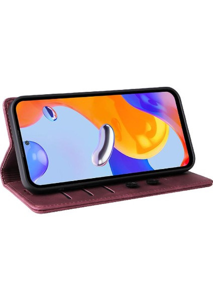 Xiaomi Redmi Not 11 Pro Için Flip Case Darbeye Basit Iş Deri (Yurt Dışından)