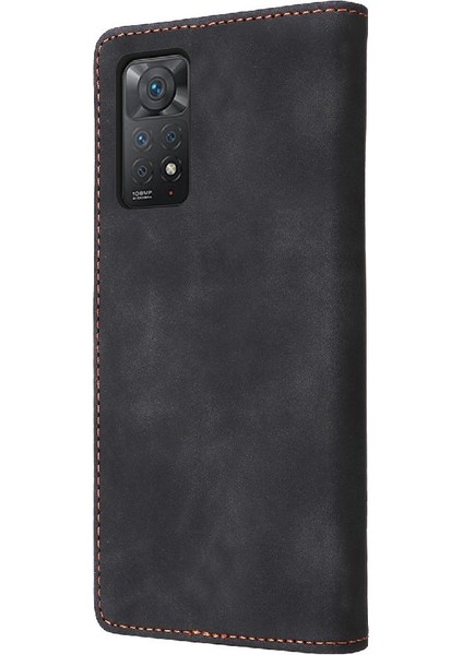 Xiaomi Redmi Not 11 Pro Için Flip Case Darbeye Basit Iş Deri (Yurt Dışından)