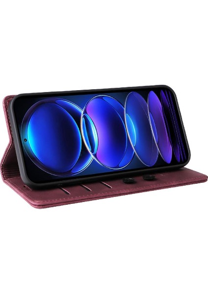 Xiaomi Redmi Not 12 Için Flip Case Pro Artı Cüzdan Darbeye Basit Kılıf (Yurt Dışından)