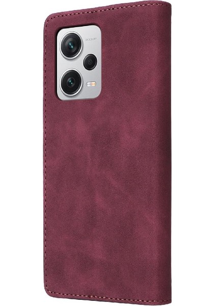 Xiaomi Redmi Not 12 Için Flip Case Pro Artı Cüzdan Darbeye Basit Kılıf (Yurt Dışından)