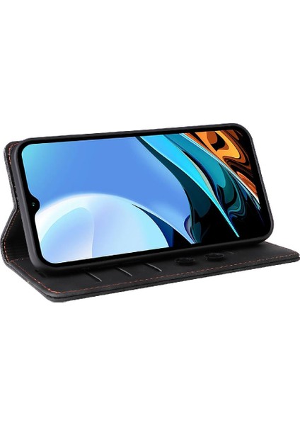Xiaomi Redmi 9t Darbeye Basit Iş Deri Kılıf Için Flip Case (Yurt Dışından)