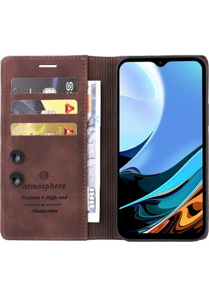 Xiaomi Redmi 9t Darbeye Basit Iş Deri Kılıf Için Flip Case (Yurt Dışından)