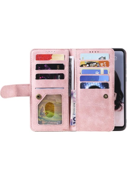 Huawei P30 Lite Kickstand Cüzdan Kordon 9 Kart Yuvaları Pu Için Flip Case (Yurt Dışından)