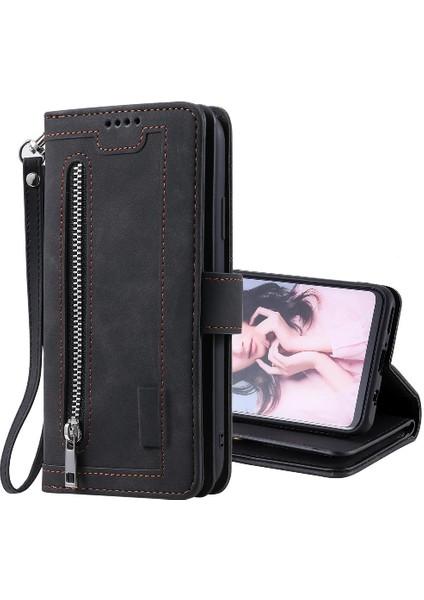 Huawei P30 Lite Kickstand Cüzdan Kordon 9 Kart Yuvaları Pu Için Flip Case (Yurt Dışından)