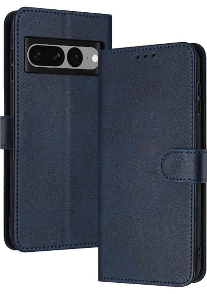 Toka ile Kart Yuvası ile Google Piksel 7 Pro Saf Renk Için Flip Case (Yurt Dışından)