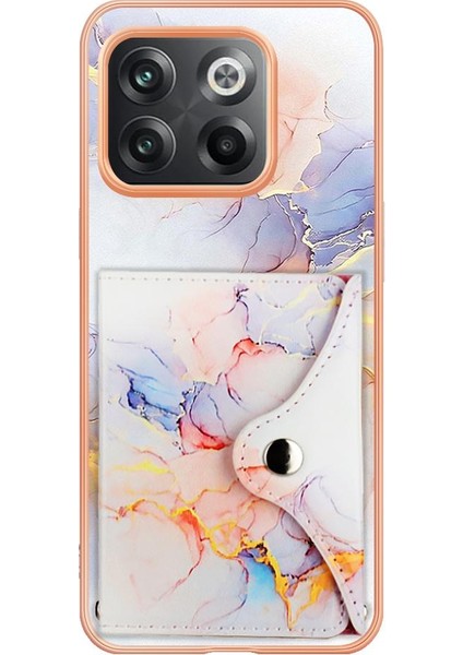 Oneplus 10T 5g Kart Yuvaları Için Kılıf Ince Cüzdan Yumuşak Tpu Tampon Mermer (Yurt Dışından)
