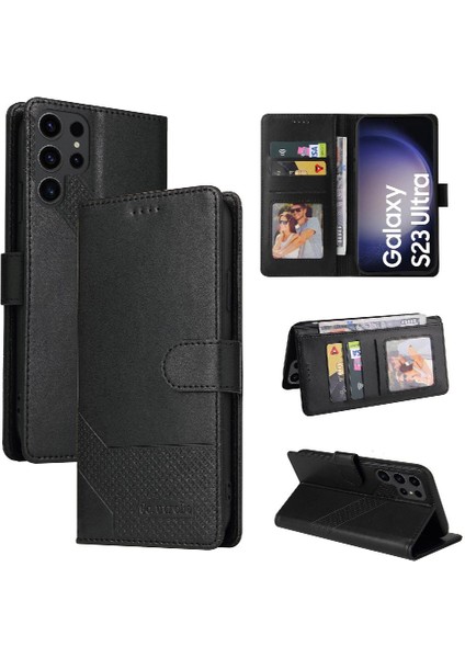 Samsung Galaxy S23 Ultra Üç Kart Yuvaları Kickstand Premium Için Flip Case (Yurt Dışından) fırsatları