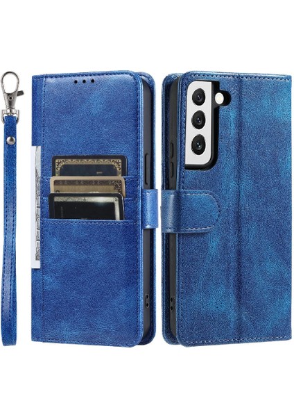 Samsung Galaxy S22 Artı Pu Deri Cüzdan Kickstand 6 Kart Için Flip Case (Yurt Dışından)