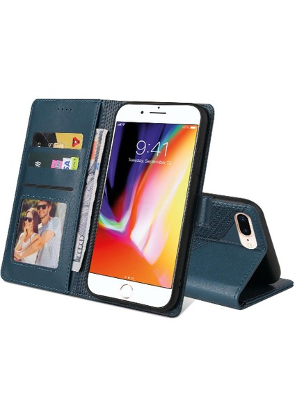 Iphone 6 Için Flip Case Artı Kickstand Premium Deri Üç Kart Yuvaları (Yurt Dışından)