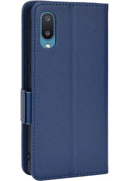 Samsung Galaxy A02 Manyetik Pu Deri Kart Yuvaları Tutucu Tarafı Için Kılıf (Yurt Dışından)