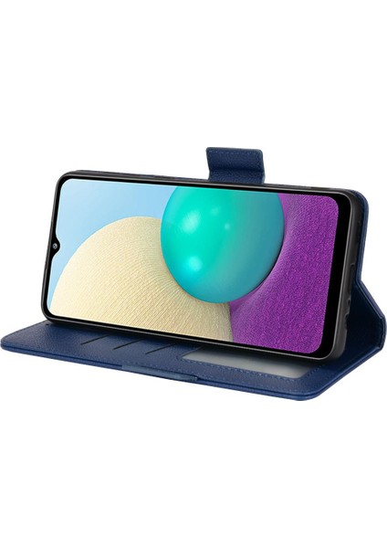 Samsung Galaxy A02 Manyetik Pu Deri Kart Yuvaları Tutucu Tarafı Için Kılıf (Yurt Dışından)