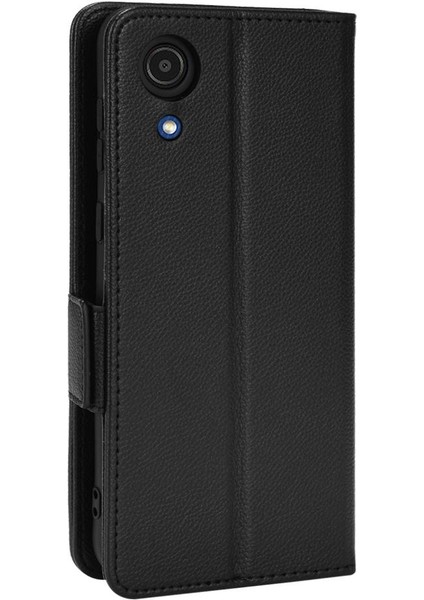 Samsung Galaxy A03 Çekirdek Cüzdan Pu Deri Yan Toka Kart Yuvaları (Yurt Dışından)