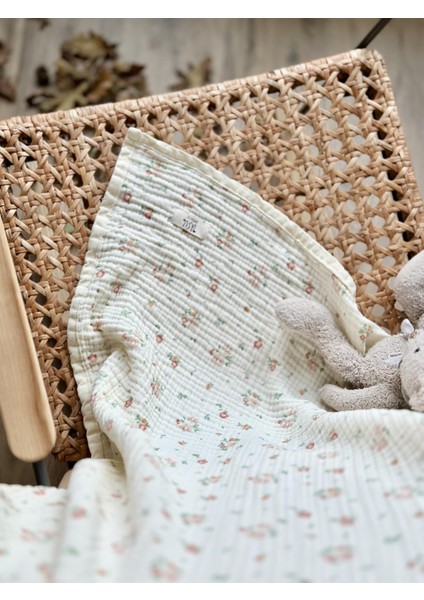 Romantic Organik Pamuk 4 Kat Müslin Battaniye