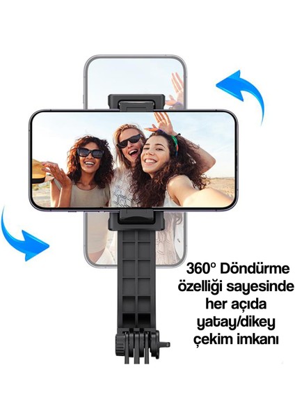 Usams 2in1 Bluetooth Kumandalı Tripod ve 360° Selfie Çubuğu ZB256