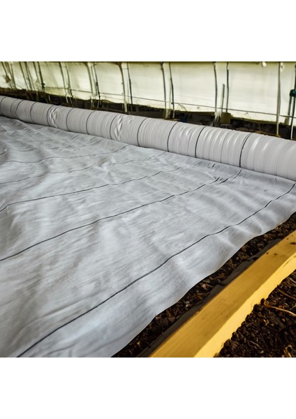 - Sera Taban Örtüsü - Jüt Taban Örtüsü - Beyaz - Malç Örtüsü - 90 Gram