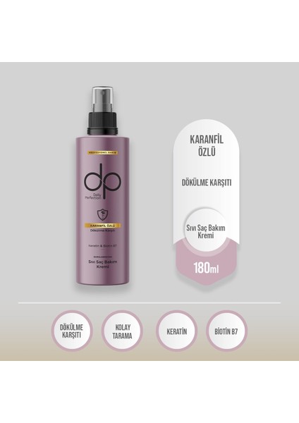 dp Daily Perfection Karanfil Özlü Durulanmayan Sıvı Saç Bakım Kremi 180 ml