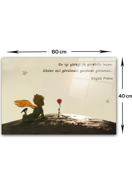 Cam Ocak Arkası Koruyucu | Küçük Prens - Gözler | 40cm X 60cm modelleri