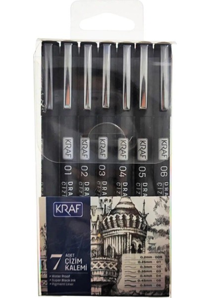 KRAF Drawing System Çizim Kalemi 7'li