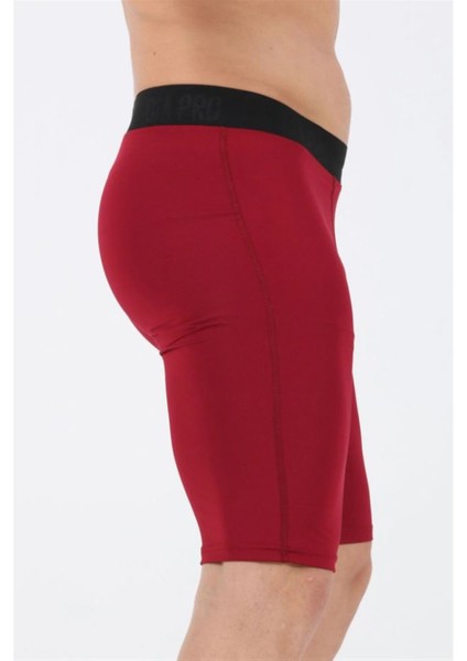 Flatron Pro - Erkek Bordo Kısa Tayt - Flatronkfs
