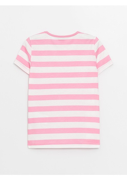Lcw Kids Bisiklet Yaka Çizgili Kısa Kollu Kız Çocuk Tişört fiyatları