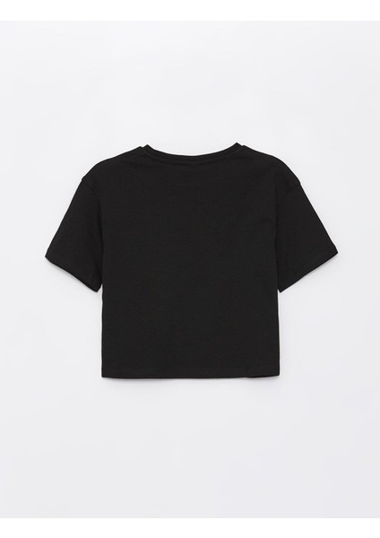 Lcw Kids Bisiklet Yaka Baskılı Kısa Kollu Kız Çocuk Crop Tişört fiyatları