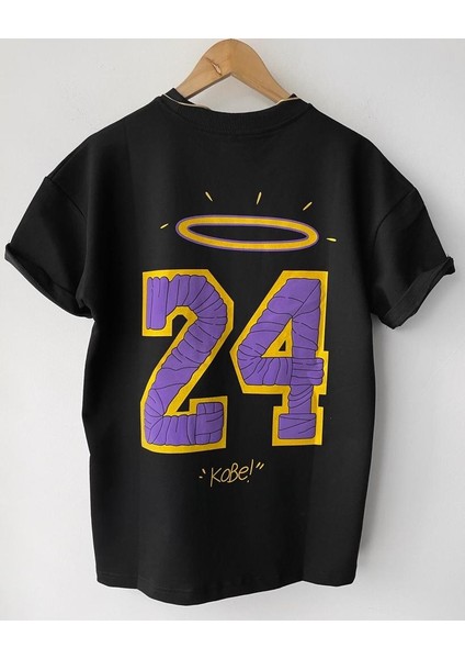 Çocuk Erkek Kobe Oversize Baskılı Pamuklu Bisiklet Yaka Kısa Kollu T-Shirt