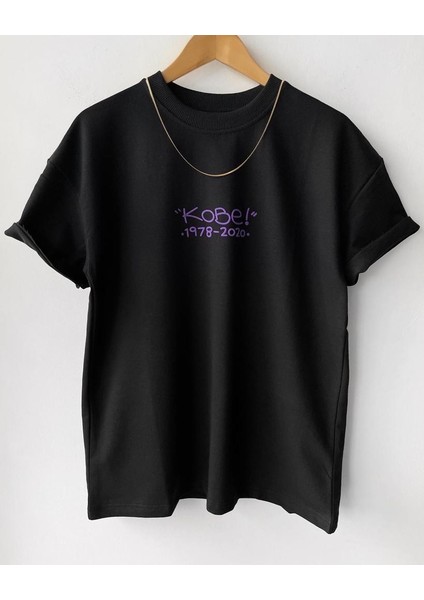 Çocuk Erkek Kobe Oversize Baskılı Pamuklu Bisiklet Yaka Kısa Kollu T-Shirt