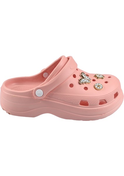Taşlı Süslü Kelebekli Hafif Rahat Sandalet Crocs Terlik