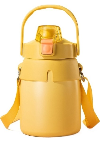 Kadınlar Için Büyük Kapasiteli Termos Bardak, Yaratıcı Taşınabilir Pipetli Bardak (Yurt Dışından)