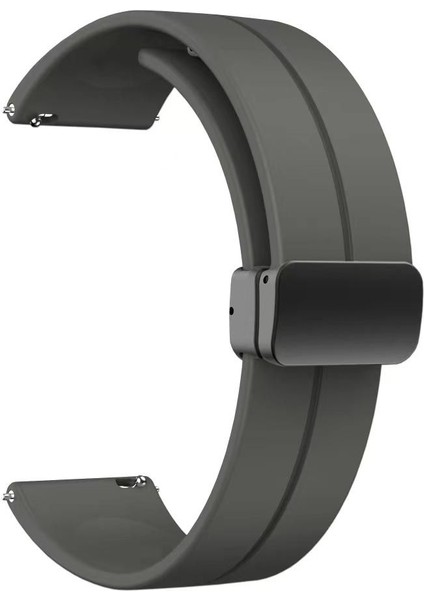 Qcy Watch Gs2 Kordon Silikon Mıknatıslı Ayarlanabilir HS19 Koyu Gri