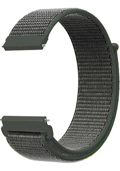 Huawei Watch Gt 4 46MM Kordon Cırtcırt Kumaş Ayarlanabilir Koyu Yeşil
