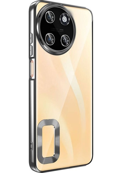 Realme 11 4g Kılıf Logo Gösteren Kamera Korumalı Silikon Siyah