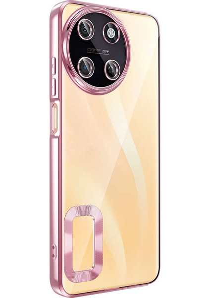 Realme 11 4g Kılıf Logo Gösteren Kamera Korumalı Silikon Bronz