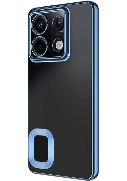 Xiaomi Redmi Note 13 Pro 4g Kılıf Logo Gösteren Kamera Korumalı Silikon Mavi