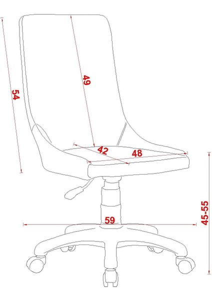 Classy Genç Odası Amortisörlü Tekerlekli Çalışma Sandalyesi (beyaz-soft mavi (3020))