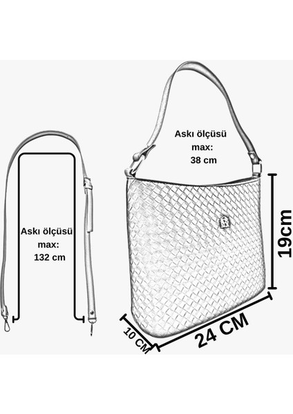 67-7152 Clara Kadın Koyu Gri Çapraz Askılı Çanta