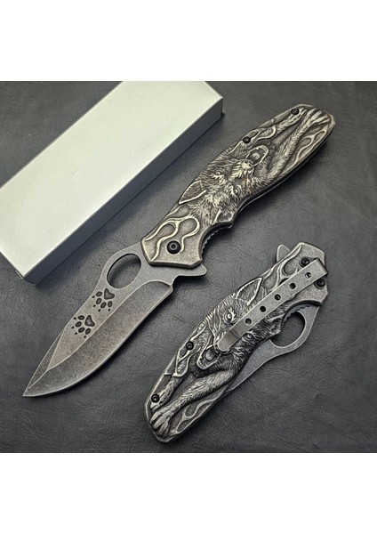 Kurt Çakı Işlemeli Tamamı Çelik