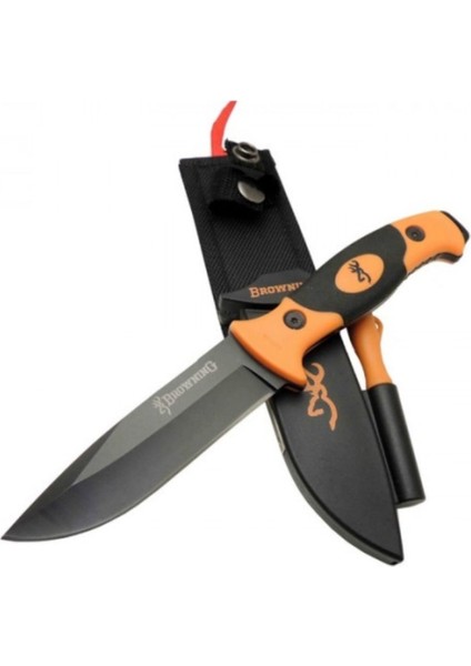 Browning Kamp Bıçağı Ateş Yakmak Için Magnezyum Çubuklu