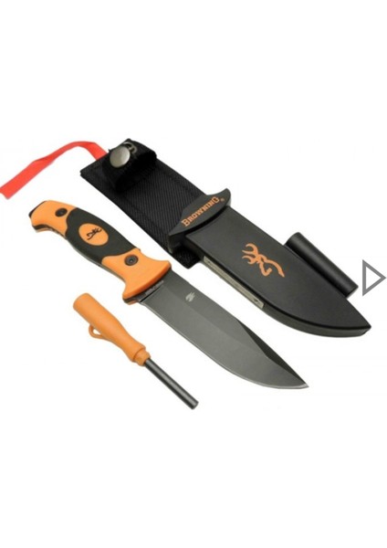 Browning Kamp Bıçağı Ateş Yakmak Için Magnezyum Çubuklu
