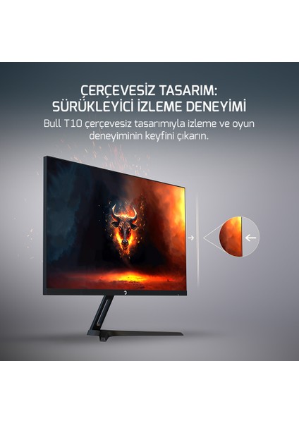 24'' Bull T10 Flat IPS 180Hz 0.5ms Gaming Monitör