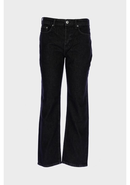 Finn Siyah Regular Tapered Düğmeli Jean Pantolon E 4407-015