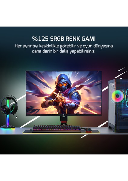 GamePower 32'' Vision V30 Curved 1000R RGB 240Hz 1ms 2K (QHD) , Kvm, Speaker, Type C Gaming Monitör (Sıfır Ölü Piksel Garantili)