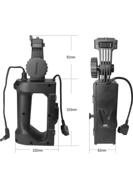 YNLUX200 LED Işık Uyumlu V-Mount Batarya Handle
