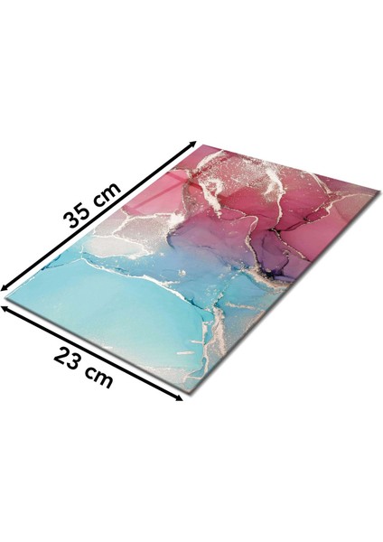 Mavi ve Pembe Cam Kesme Tahtası, Silikon Ayaklı, Sunum Kesim Doğrama Tablası, Temperli ve Rodajlı fiyatları