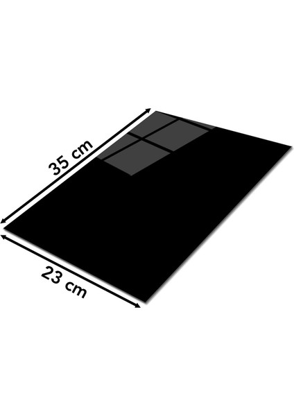 Siyah Cam Kesme Tahtası, Silikon Ayaklı, Sunum Kesim Doğrama Tablası, Temperli ve Rodajlı fiyatları