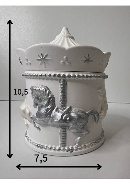 Atlı Karınca Dekoratifmum, Carousel Mum, Gümüş Atlı Karınca Mum modelleri