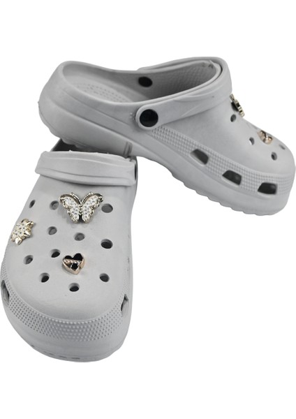 Taşlı Süslü Kelebekli Hafif Rahat Sandalet Crocs Terlik fırsatları