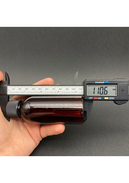 100 cc Amber Plastik Sert Şişe - Siyah Kapaklı- 100ML Kahverengi Plastik Şişe - x 10 Adet
