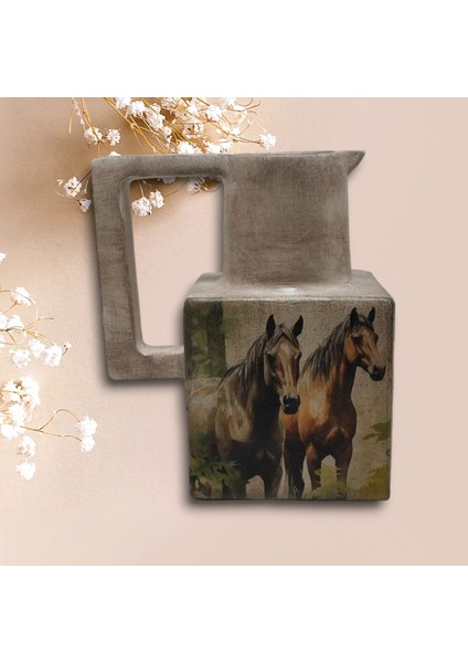 Polyester Boyama Dekoratif Tasarım Sürahi Vazo