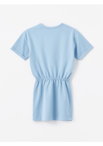 Florida Örme Detaylı Baskılı Kısa Kollu Tulum - Mavi modelleri